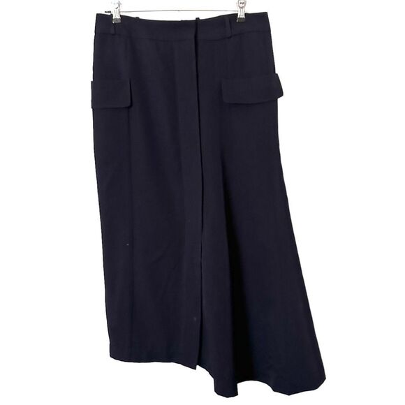 SAYAKA DAVIS Asymmetric‎ Wool Midi Skirt Sz 8 - Picture 1 of 5